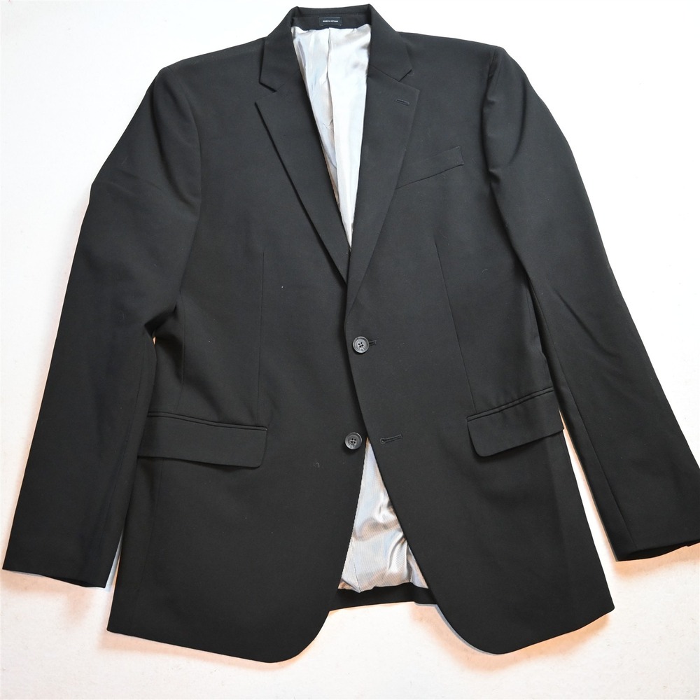 J Ferrar 40L Black Mens Blazer Suit Jacket Sport Coat
